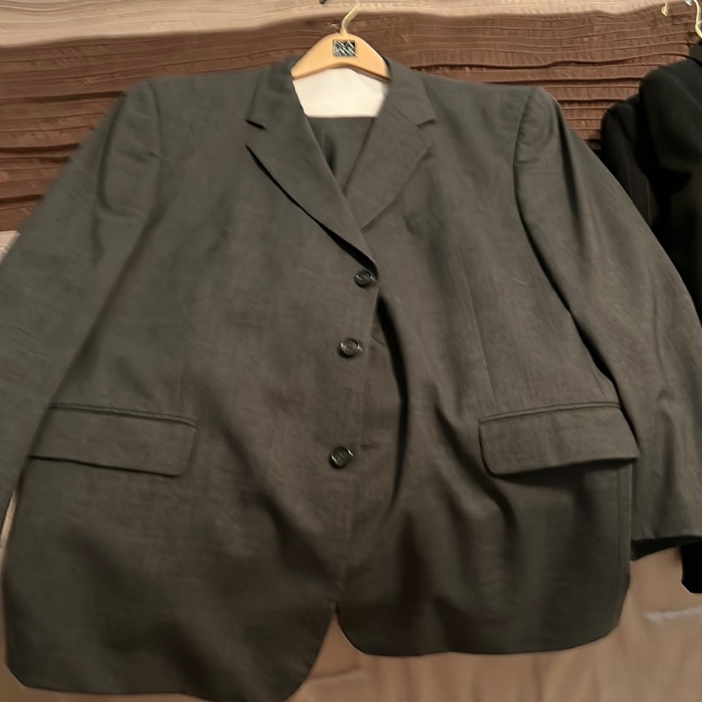 Men's gray flannel classic suit